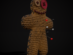 Simple Burlap Pin Effigy 3D Modell