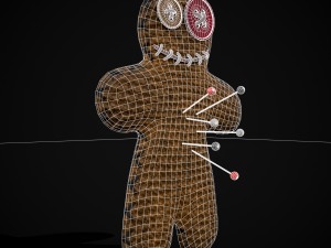 Simple Burlap Pin Effigy 3D Modell