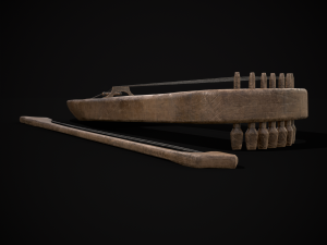 Worn Medieval Lyre 3D Модель