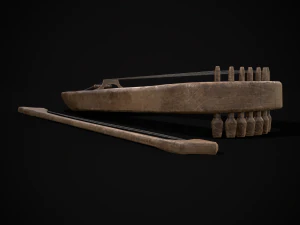 Lira Medieval Usada Modelo 3D