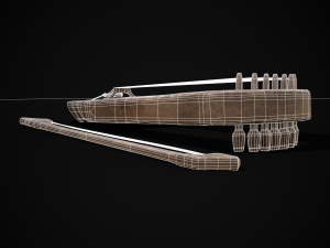 Worn Medieval Lyre 3D Модель