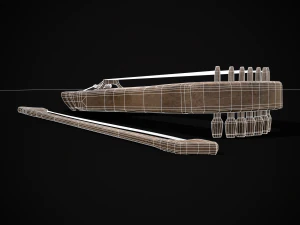 Lira Medieval Usada Modelo 3D