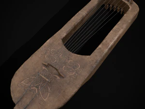 Lira Medieval Usada Modelo 3D
