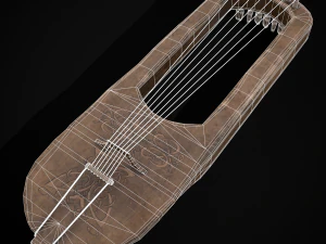 Lira Medieval Usada Modelo 3D