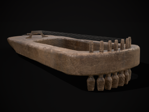 Worn Medieval Lyre 3D Модель