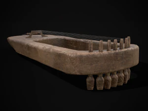 Lira Medieval Usada Modelo 3D