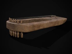 Lira Medieval Usada Modelo 3D