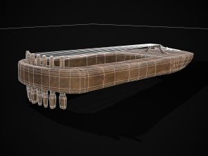 Worn Medieval Lyre 3D Модель