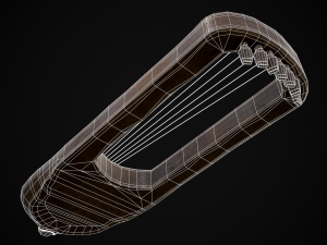 Worn Medieval Lyre 3D Модель
