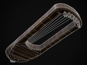 Lira Medieval Usada Modelo 3D