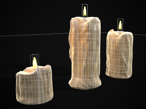 Old Melted Candles 3D 모델