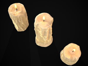 Old Melted Candles 3D 모델