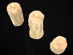 Old Melted Candles 3D 모델