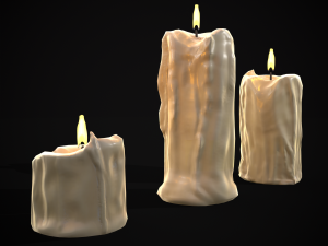 Old Melted Candles 3D 모델