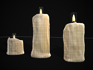 Old Melted Candles 3D 모델