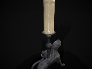 Bronze Chimera Candlestick 3D मॉडल