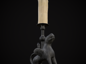 Bronze Chimera Candlestick 3D मॉडल