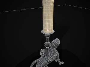 Bronze Chimera Candlestick 3D Model