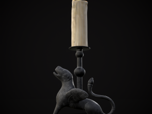 Bronze Chimera Candlestick 3D मॉडल