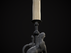 Bronze Chimera Candlestick 3D मॉडल