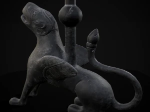 Bronze Chimera Candlestick 3D Model