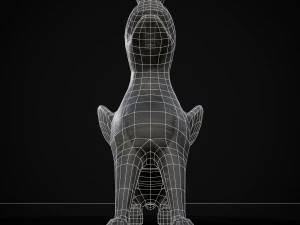 Bronze Chimera Candlestick 3D Model