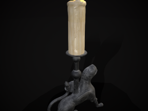 Bronze Chimera Candlestick 3D मॉडल