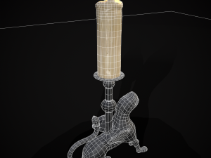 Bronze Chimera Candlestick 3D मॉडल