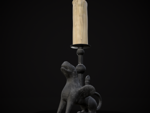 Bronze Chimera Candlestick 3D मॉडल