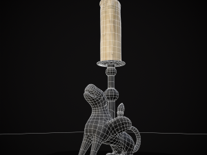 Bronze Chimera Candlestick 3D मॉडल