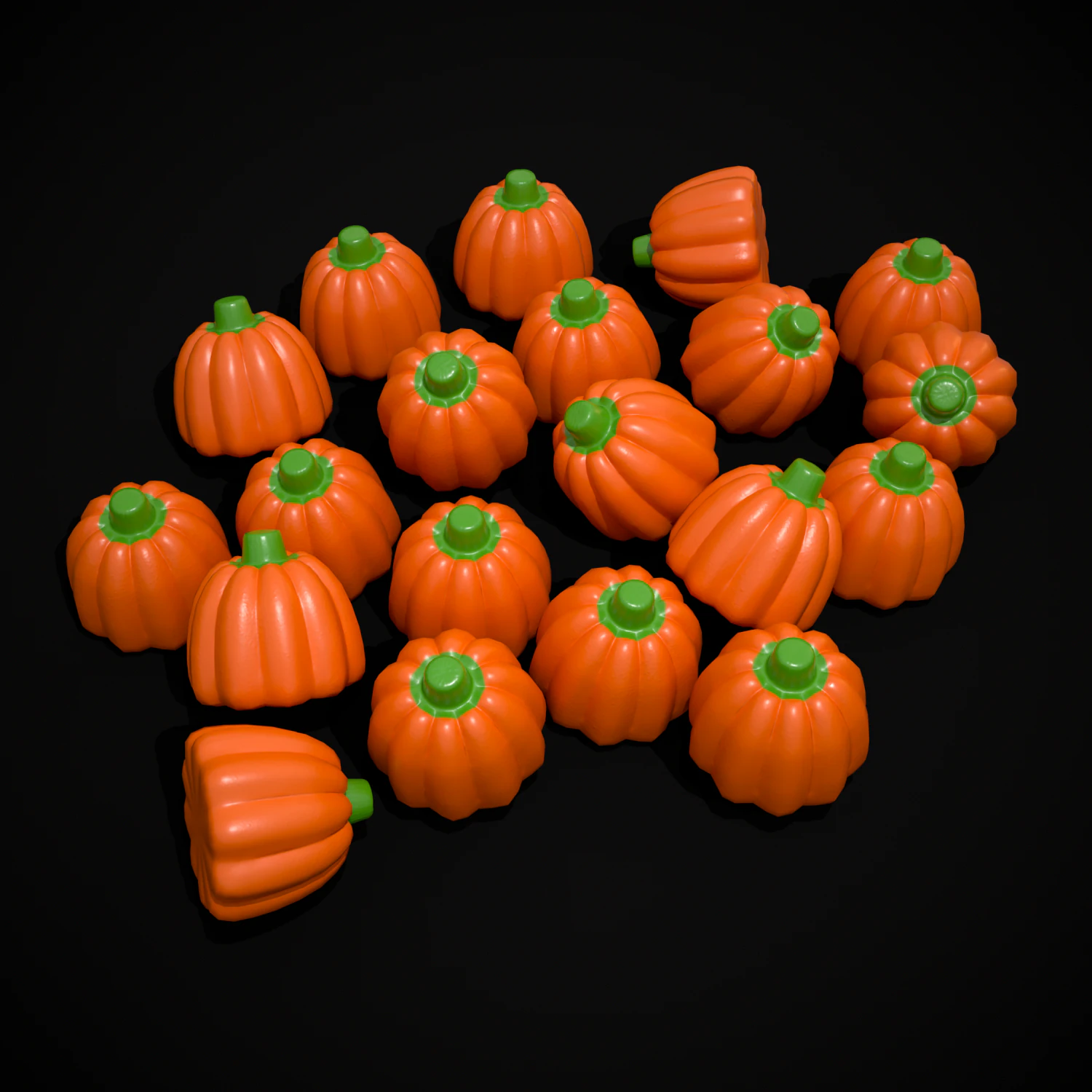Pumpkin Candy 3D Model .c4d .max .obj .3ds .fbx .stl .blend 