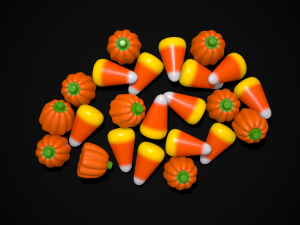 Halloween Candy Corn and Pumpkins 3D Модель