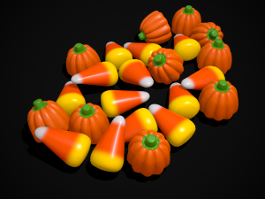 Halloween Candy Corn and Pumpkins 3D Модель