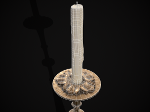 Ornamented Candle Stick 3D Model