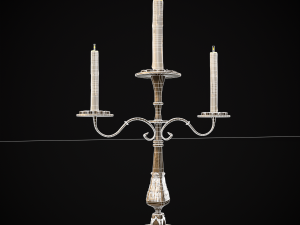 Ornamented Three Point Candelabra Model 3D