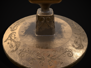 Ornamented Three Point Candelabra Model 3D