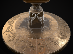 Ornamented Three Point Candelabra Model 3D