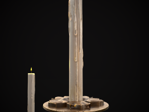 Ornamented Three Point Candelabra Model 3D