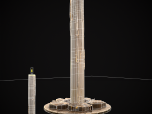Ornamented Three Point Candelabra Model 3D