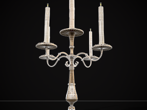 Ornamented Five Point Candelabra Modelo 3D
