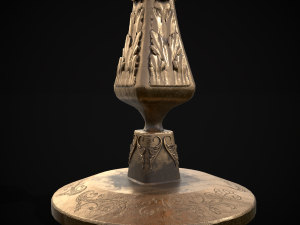 Ornamented Five Point Candelabra Modelo 3D