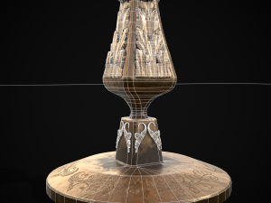 Ornamented Five Point Candelabra Modelo 3D