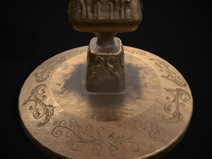 Ornamented Five Point Candelabra Modelo 3D