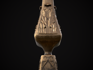 Ornamented Five Point Candelabra Modelo 3D