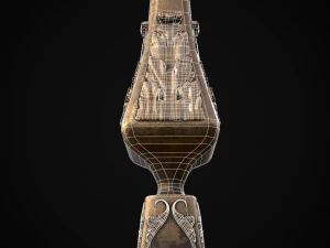 Ornamented Five Point Candelabra 3D Model