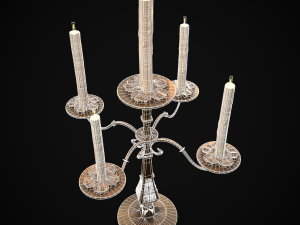 Ornamented Five Point Candelabra Modelo 3D