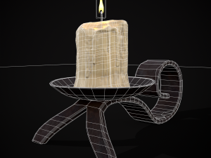 Simple Iron Chamberstick 3D Model