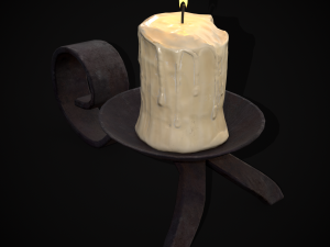 Simple Iron Chamberstick 3D Model