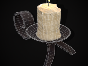 Simple Iron Chamberstick 3D Model