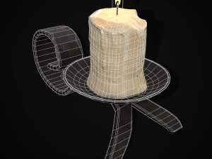 Simple Iron Chamberstick 3D Model